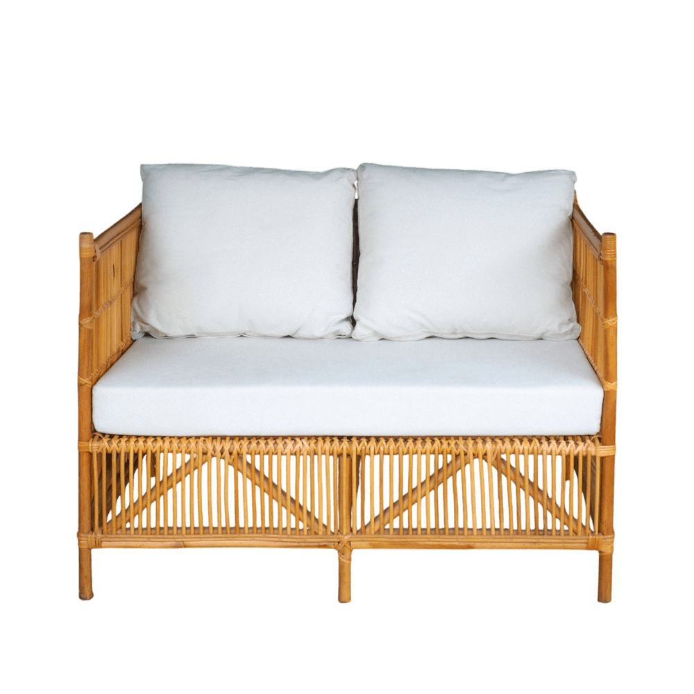 โซฟา 2 ที่นั่ง หวายแท้ PISAMAI รุ่น TARZAN SOFA แนว HOMIE COTTAGE โซฟานั่งเล่น ขนาด 126*76*90 CM สีธรรมชาติ